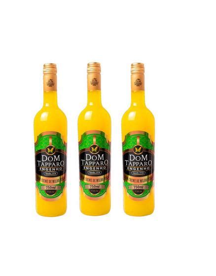 Kit Licor Creme de Milho Verde Dom Tápparo 750ml 3 unidades Licor