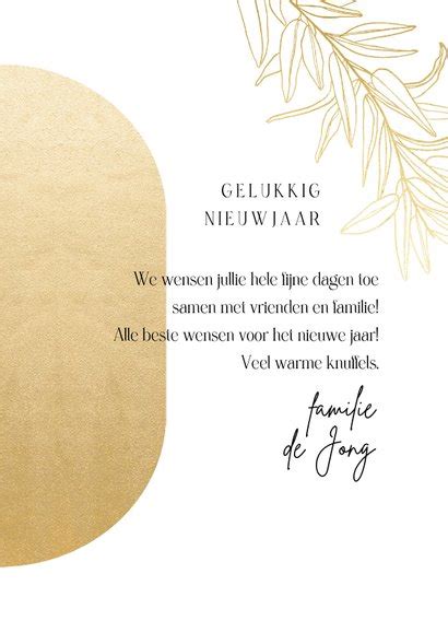 Kerstkaart Ovaal Vorm Goudlook Jaartal En Kaartje Go