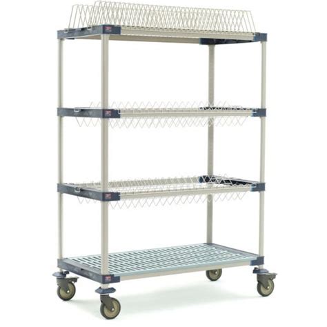 Metro Max4 Pr48vx3 Metromax 4 All Polymer Mobile 4 Shelf With 2 Drop In 48 Wide X 24 Deep