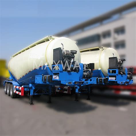 Silo Tank Tractor Truck V Shape Bulk Cement Powder Tanker Semi Trailer