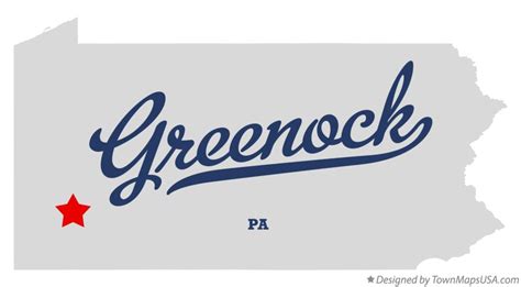 Map of Greenock, PA, Pennsylvania