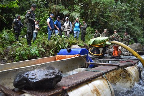 Destruimos un sitio que era utilizado para la extracción ilícita de oro