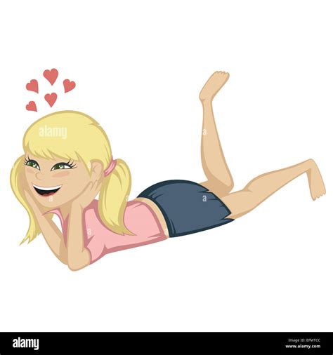 Cartoon Illustration Blonde Teen Girl Hi Res Stock Photography And Images Alamy