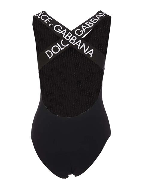 Dolce & Gabbana Logo One Piece Swimwear - Black | O9B89JONP71N0000