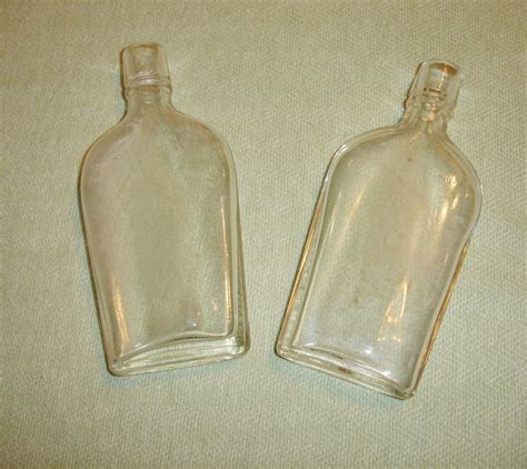 Antique Glass Bottle Iridescent Flask By Harmoneescreations