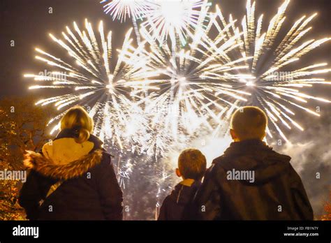 Guy Fawkes night fireworks Stock Photo - Alamy