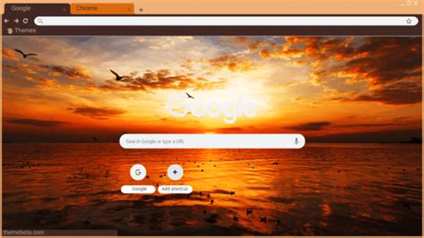 Sunset Chrome Theme ThemeBeta