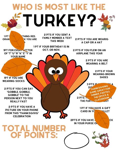 Thanksgiving Turkey Game - Etsy