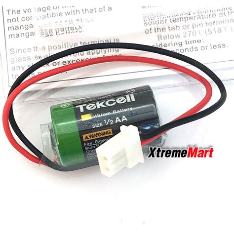 แบตเตอร Tekcell SB AA02 3 6V 1 2AA 14250 Lithium 1200mAh สเขยว ดำ