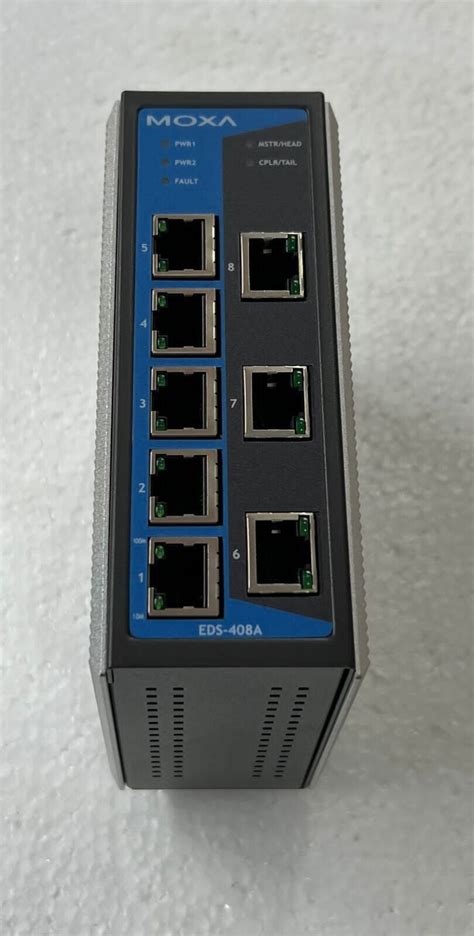 Moxa Eds 408a 8 Port Managed Ethernet Switch 12 45vdc Ebay