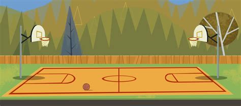 Cartoon Basketball Court - Basketball Court Preview | Leadrisers