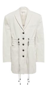 Erika Jaynes Ivory Drawstring Blazer Dress Big Blonde Hair