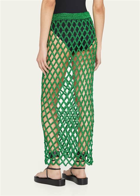 Cult Gaia Finn Knit Crochet Coverup Skirt Bergdorf Goodman