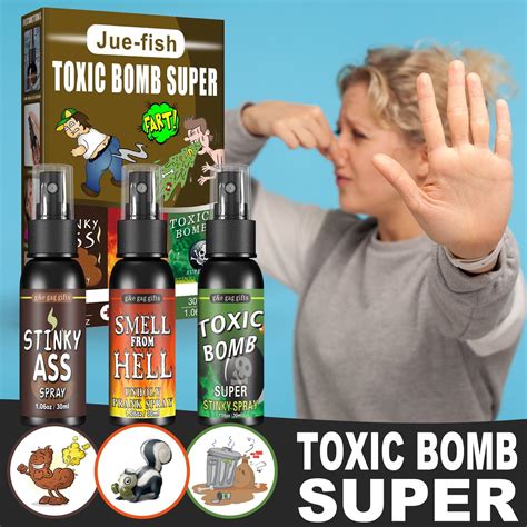 Nasty Smelling 3 Pack - Stinky Ass Fart Spray - Toxic Bomb - Smell from