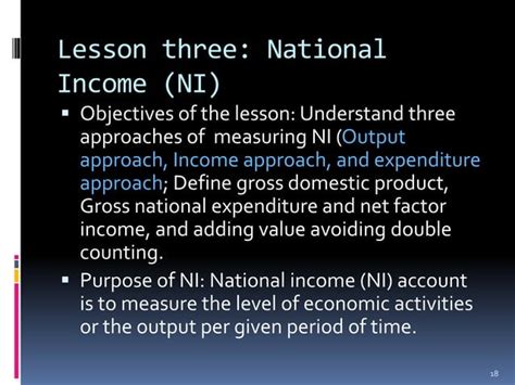 Introduction To Macroeconomics National Income Ppt