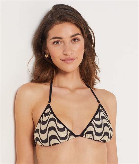 Sujetador Bikini Tri Ngulo Estampado Magic Shell Imp Fd Taupe Etam