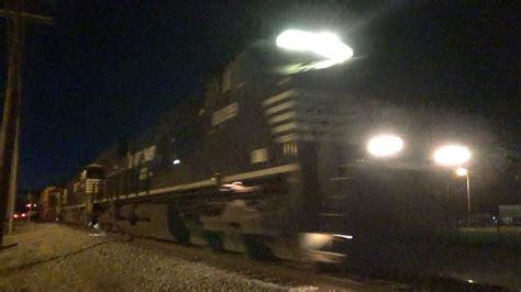 3 Norfolk Southern Engines Lead The IAIS CBBI Geneseo IL 11 16