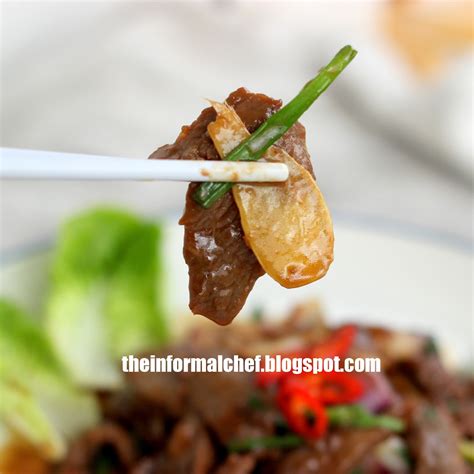 The Informal Chef Stir fried Beef with Ginger and Spring Onion 姜葱牛肉