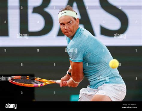 Spanish Tennis Player Rafael Nadal In Action At The French Openroland