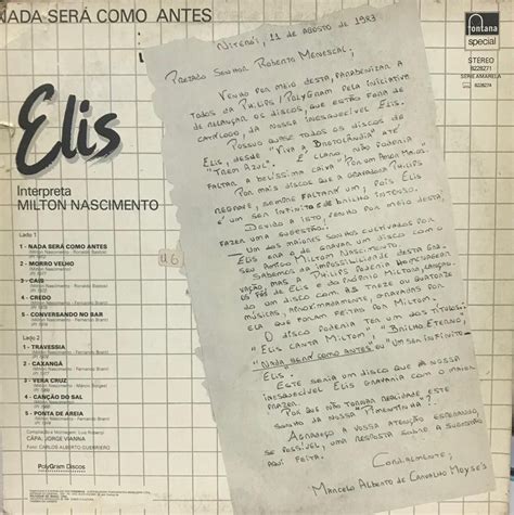 Elis Regina Nada Ser Como Antes Elis Interpreta Milton Nascimento