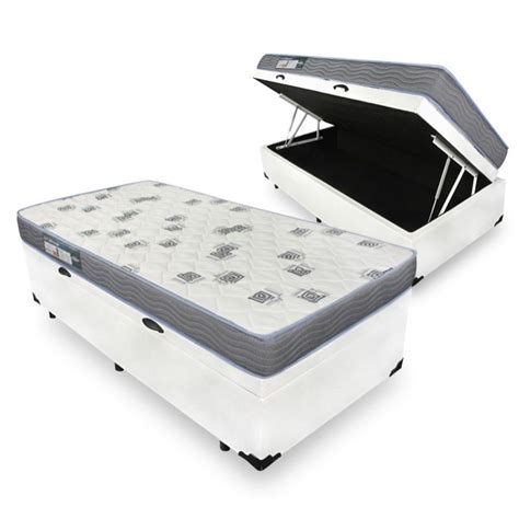 Cama Box Baú Solteiro Colchão De Espuma D33 Ortobom Light