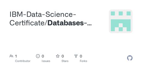 Github Ibm Data Science Certificate Databases And Sql For Data