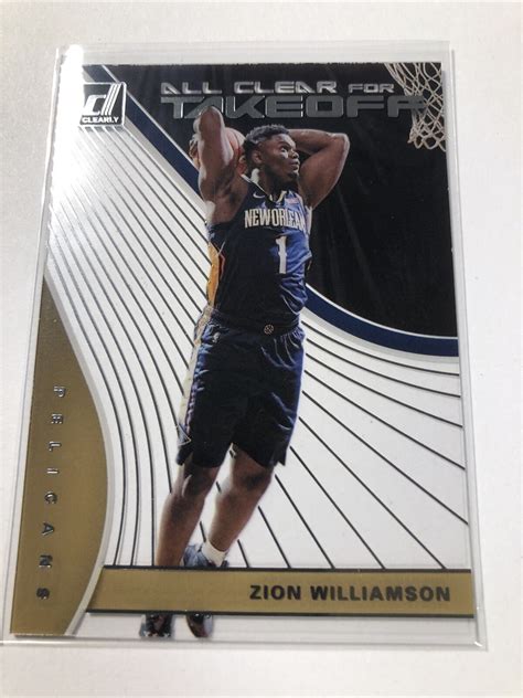 Clearly Donruss Zion Williamson All Clear For Takeoff Rookie