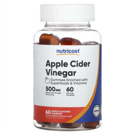 Nutricost Apple Cider Vinegar Gummies Apple 500 Mg 60 Gummies 60 Count Kroger