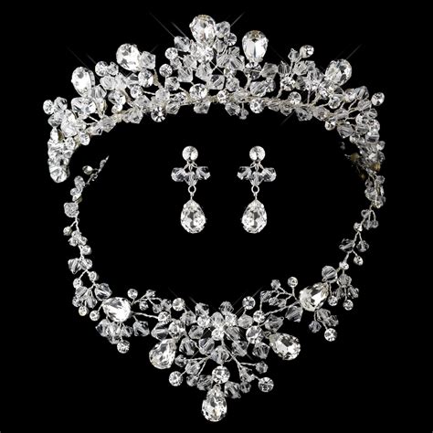 Fabulous Swarovski Crystal Wedding Tiara and Jewelry Set - Elegant Bridal Hair Accessories