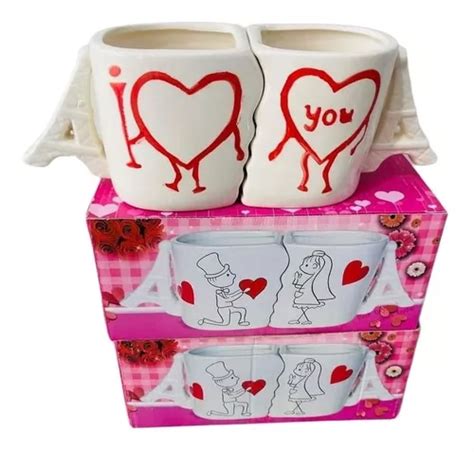 Set De Taza Enamorados San Valentin Cuotas Sin Interés