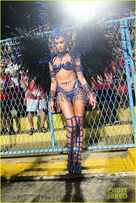 Irina Shayk Wows In Blue Peacock Outfit At Carnival In Rio Photo Bikini Irina Shayk