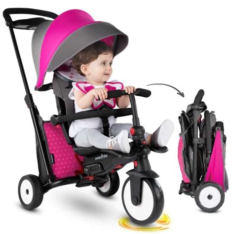 Tricycle Pliant Smartrike Str Tots Noir Rose Papillon Atelier Yuwa