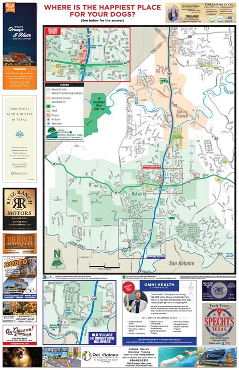 Bulverde Spring Branch Community Map 2020 By Chamber Marketing Partners