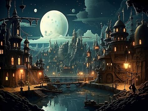 Premium AI Image | Steampunk City Step Into a Futuristic Steampunk ...