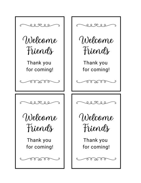 Welcome Friends Party Sign Welcome Party Tag Welcome Party - Etsy