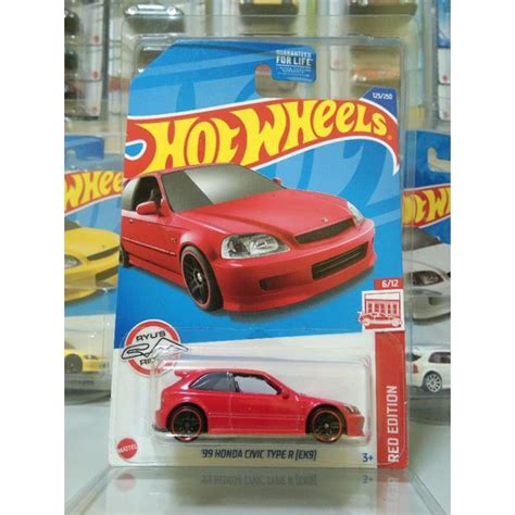 HOT WHEELS 99 HONDA CIVIC TYPE R EK9 RED EDITION Shopee Malaysia