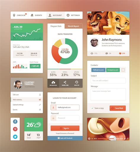 examples  flat ui design  inspiration mameara