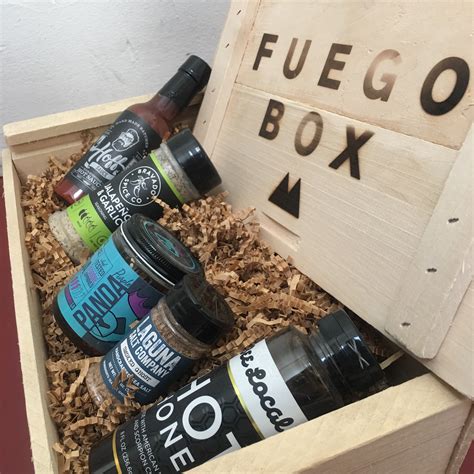 Spicy Box Of Awesome Hot Sauce Gift Set Fuego Box
