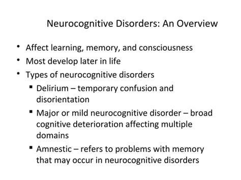 Neurocognitive Disorders 1 Ppt