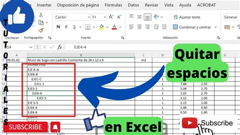 👍como Eliminar Espacios Dentro De Una Celdas De Excel 💻 Youtube