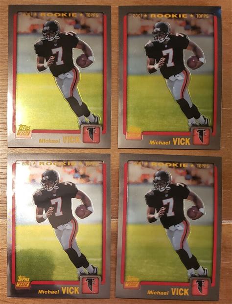 4 MICHAEL VICK 2012 TOPPS CHROME 2001 ROOKIE REPRINT MINT EBay