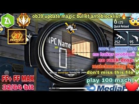 Ob New Magic Bullet Hologram Freefire Anti Blacklist Config File