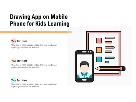 Drawing App On Mobile Phone For Kids Learning Ppt PowerPoint ...