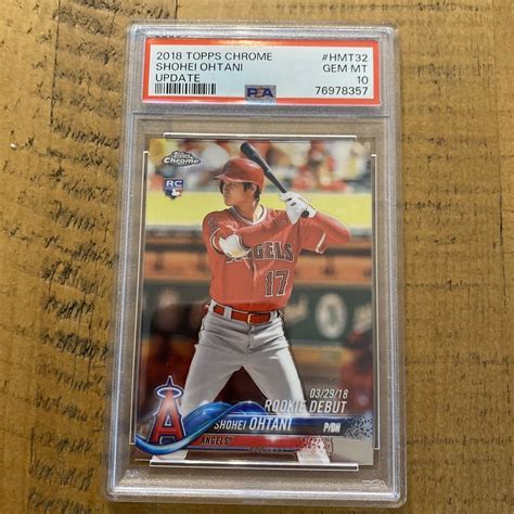 2018 Topps Chrome Shohei Ohtani PSA 10 RC Update Debut HMT32 Angels