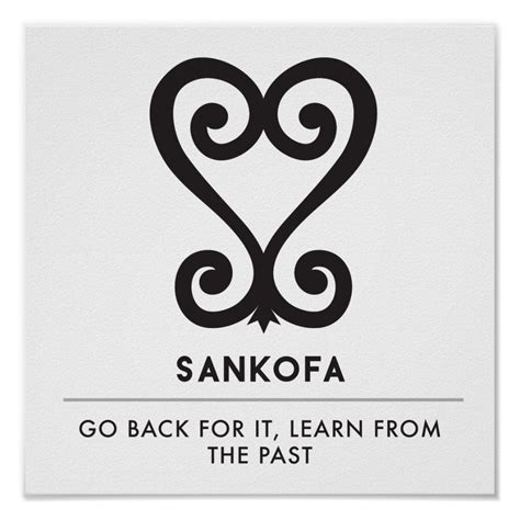 Sankofa Return and get it - Adinkra Symbol Poster Size: 12" x 12 ...