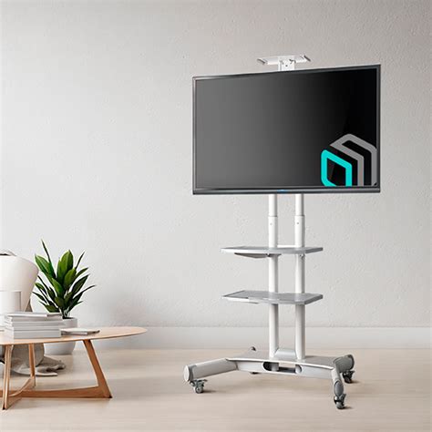 Onkron Mobile Tv Stand With Shelves Height Adjustable For