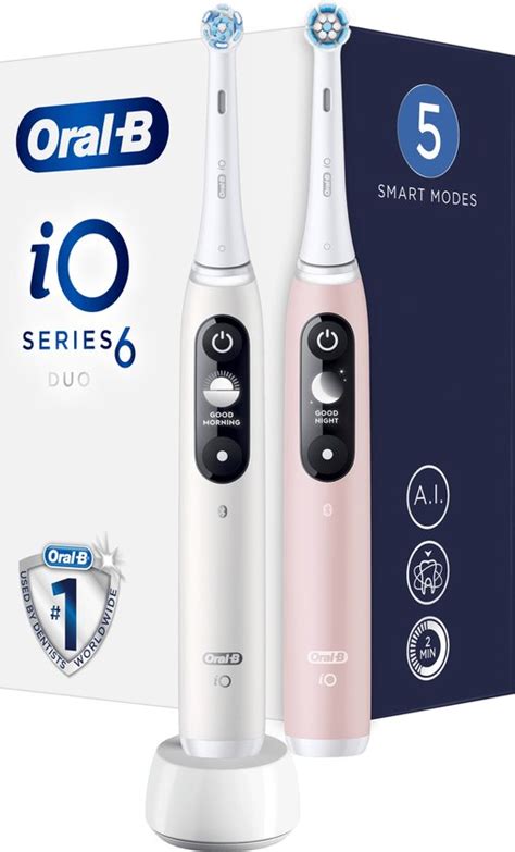 Oral B IO 6 Wit En Roze Duo Pack Elektrische Tandenborstels