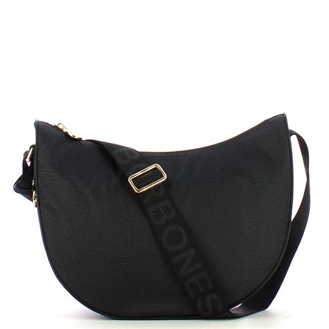 Borsa Luna Bag Middle In Nylon Riciclato Dark Black Borbonese