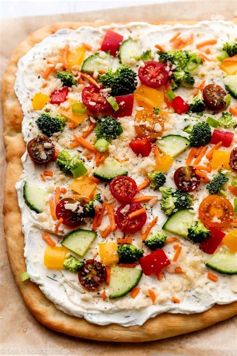 Homemade Cold Veggie Pizza Sally S Baking Addiction