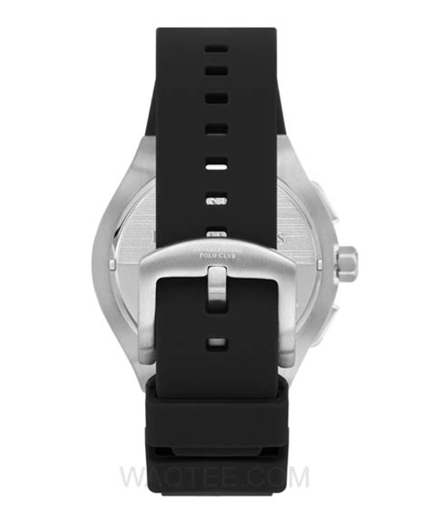 B.H. Polo Club Simon Black Rubber Silver Dial Multifunction For Men ...